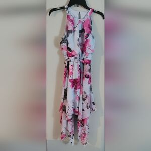 Speechless Pink and White Floral High Low Dress Juniors Size: X-large